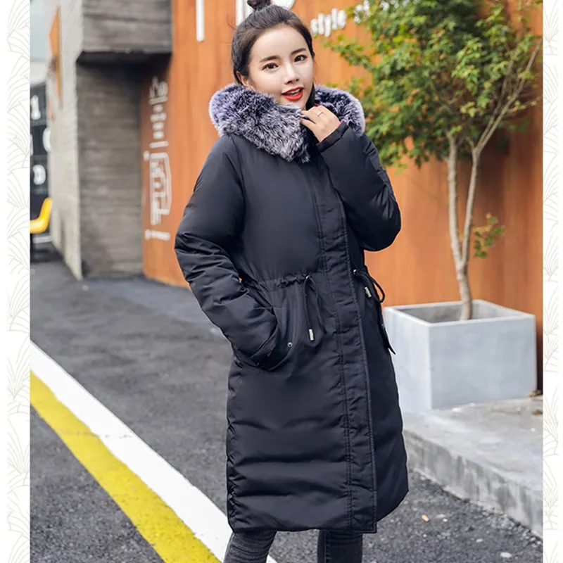 Женская двухсторонняя парка с меховым воротником и капюшоном 1035|Женские парки| |