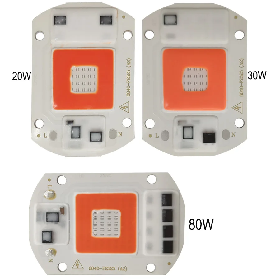 LED Grow COB Chip Phyto Lamp полный спектр AC220V 20 Вт 50 100 для комнатного выращивания растений и