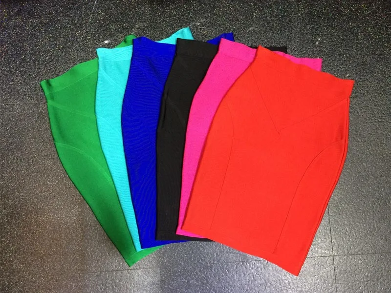 Оптовая продажа Новая высококачественная вязаная юбка стретч модная