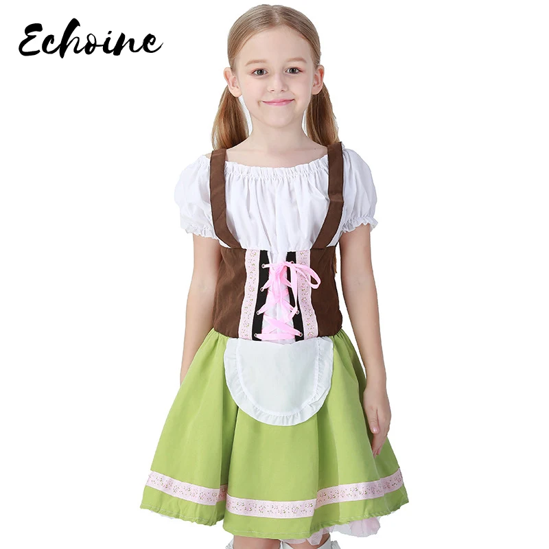 Эхо Немецкий Октоберфест пивной костюм Германия фестиваль дети Dirndl платье