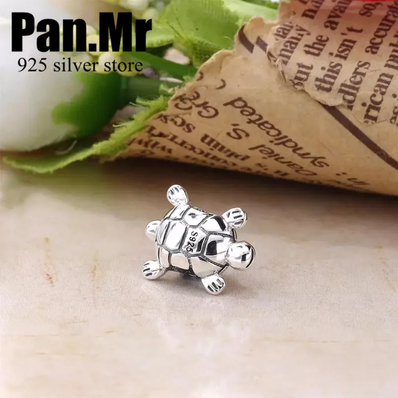 Серебро 925 природа черепаха DIY Серебряная очарование бусы подходят оригинальный