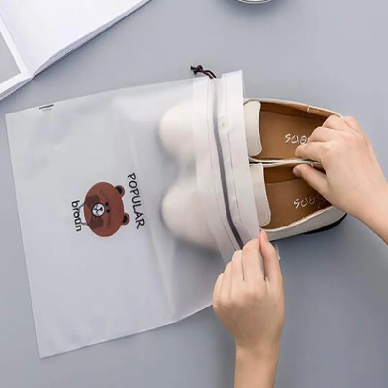 Прозрачная косметичка с коричневым медведем для путешествий Женский Органайзер