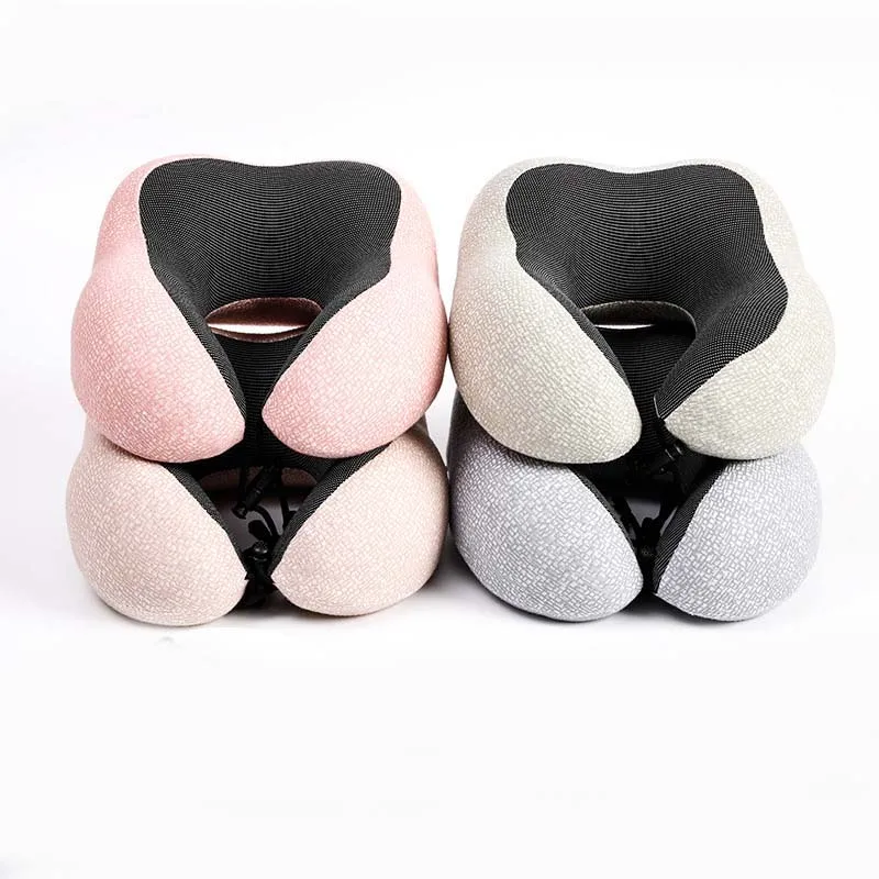 Memory Foam U-Shape Neck Pillows Soft Slow Rebound Space Travel Pillow Solid Neck Cervical Healthcare Bedding