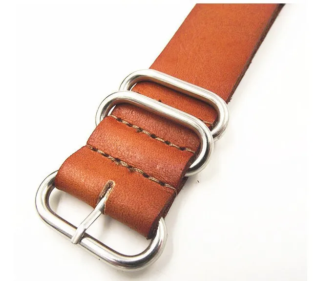 Высококачественный ремешок zulu straps 1PCS 18 мм из натуральной кожи для наручных часов