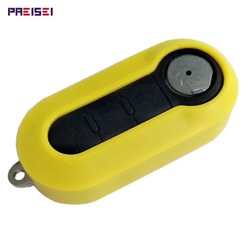 PREISEI желтые пустые ключи для автомобиля Fiat 500 флип пульт|key for|key for carkey replacement |