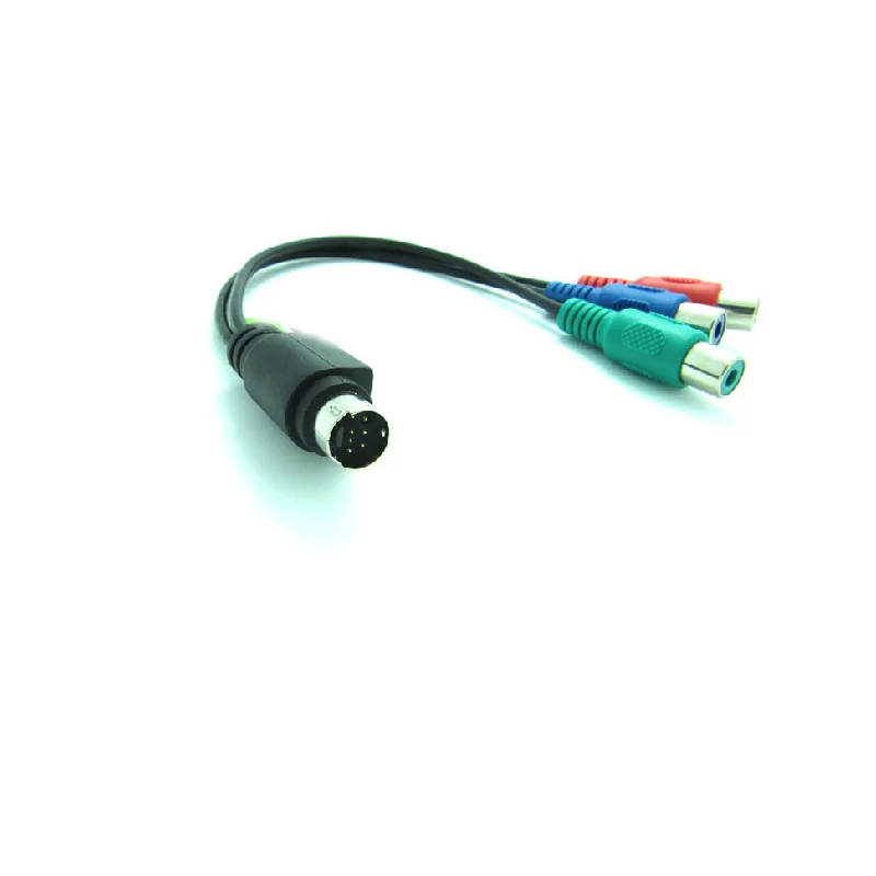 GuSou S Video 7 контактный штекер/3 5 мм разъем на 3RCA RGB компонентный кабель адаптер 7P 20