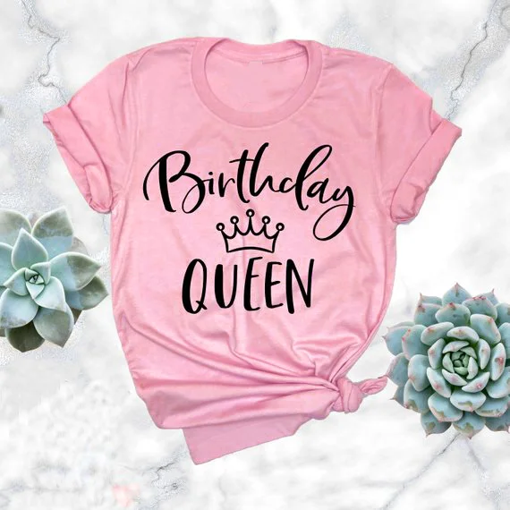Летний женский подарок Sugarbaby розовая одежда футболка на день рождения королева