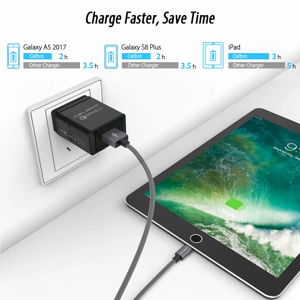 Дорожное USB быстрое зарядное устройство Quick Charge 3 0 для Xiaomi mi 8 SE 6 x 2S 2 Red Note 5 Pro