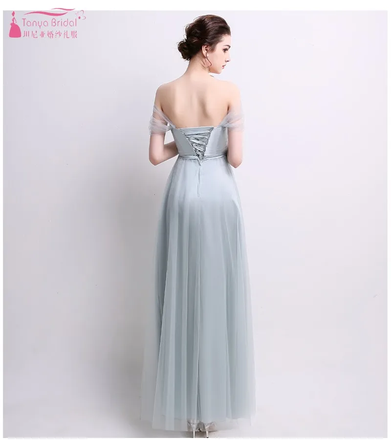 Long Silvery Tulle Simple Bridesmaid Dresses 2019 robe demoiselle d'honneur Dress For Wedding Party Woman JQ41 | Свадьбы и