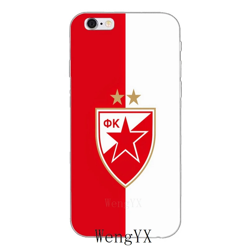 Crvena-zvezda-A-12 Чехол для телефона Serbia FK Crvena zvezda из мягкого силикона и ТПУ для Apple iPhone 4, 4S, 5, 5S, 5c, SE, 6, 6s, 7, 8 plus, X, XR, XS Max - Цвет: Crvena-zvezda-A-12