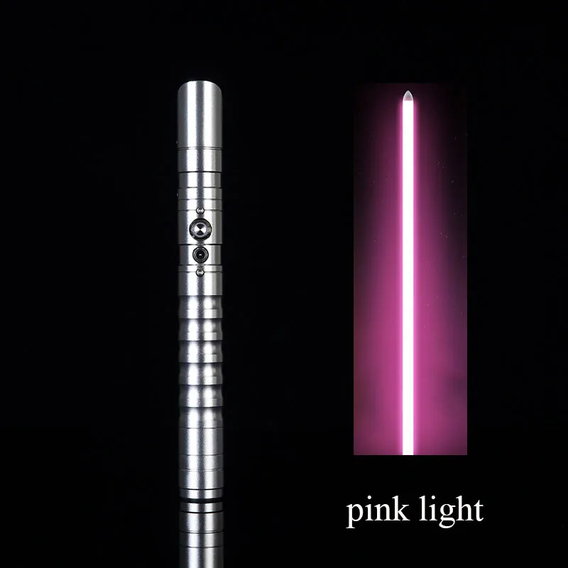 100 см светильник saber Jedi Sith Luke светильник Saber Force FX Heavy Dueling перезаряжаемая цветная звуковая Блокировка с металлической ручкой - Цвет: silver-pink light