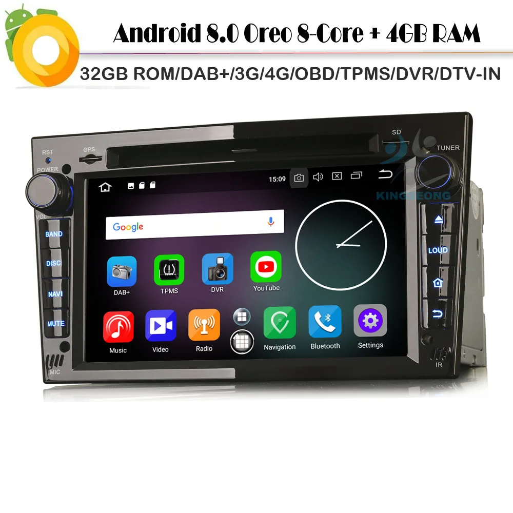 Автомобильный GPS навигатор DAB + 8 Kern Авторадио Android 0 для Opel Astra Corsa C/D спутниковая