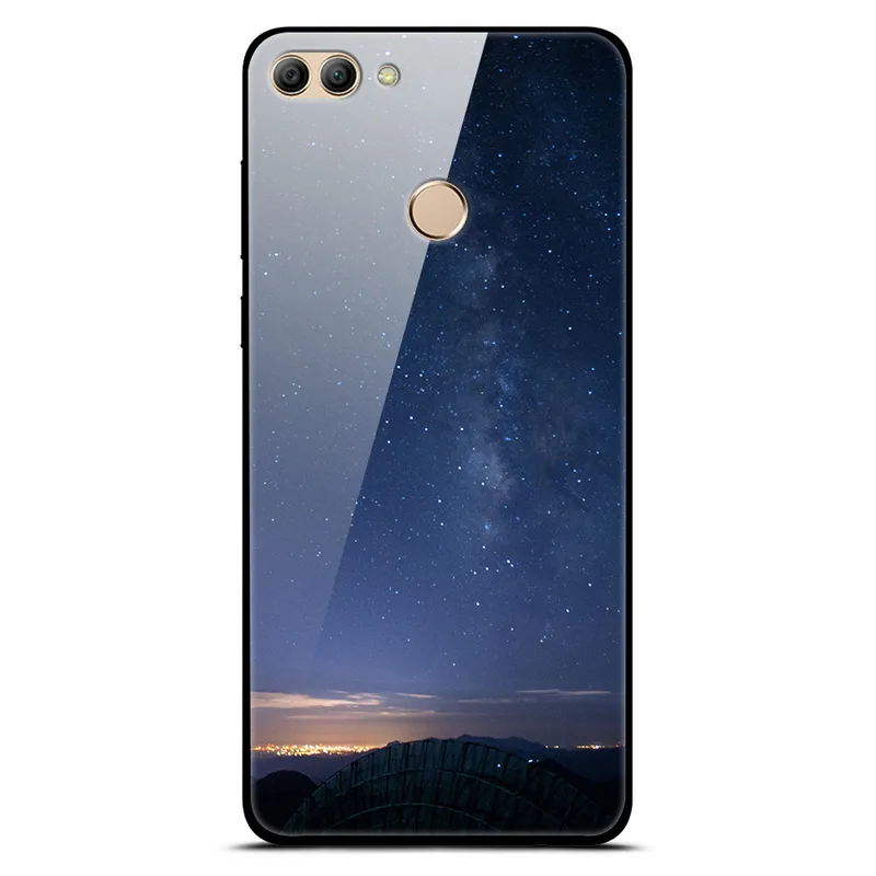 09 Для huawei P Smart Enjoy 7S чехол из закаленного стекла с изображением планеты космос, стеклянный чехол-накладка для huawei P Smart Coque Shell PSmart - Цвет: 09