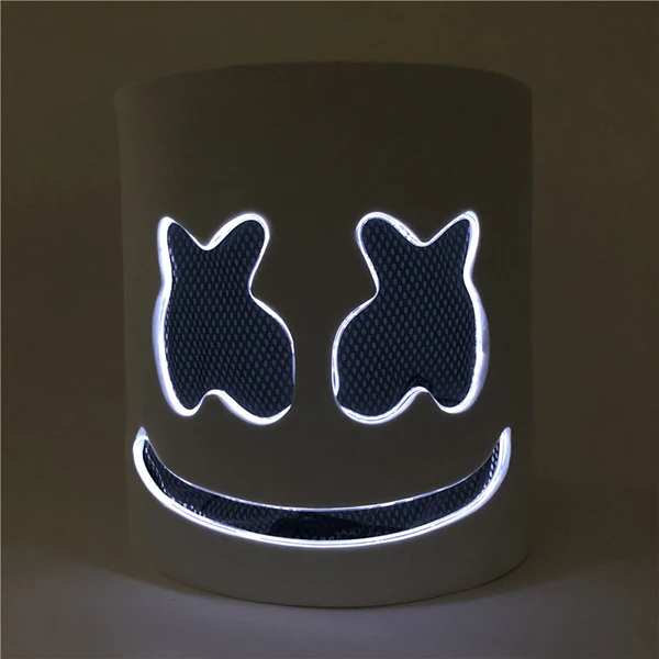 White Light DIY EVA DJ светодиодный светящийся шлем маска косплей реквизит маска для Хэллоуина полное лицо косплей реквизит Хэллоуин вечерние барные маски - Цвет: White Light
