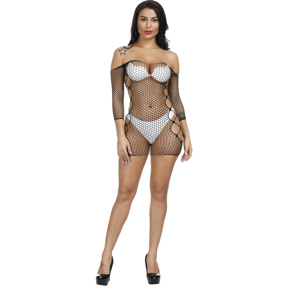 Европейский и американский жаккардовый ремешок сексуальная сетчатая юбка