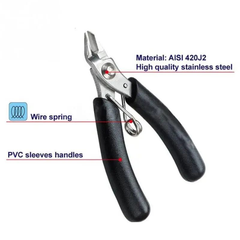 Электрические Micro Кусачки Провода Кабельный Резак Сторона Snips Flush Клещи