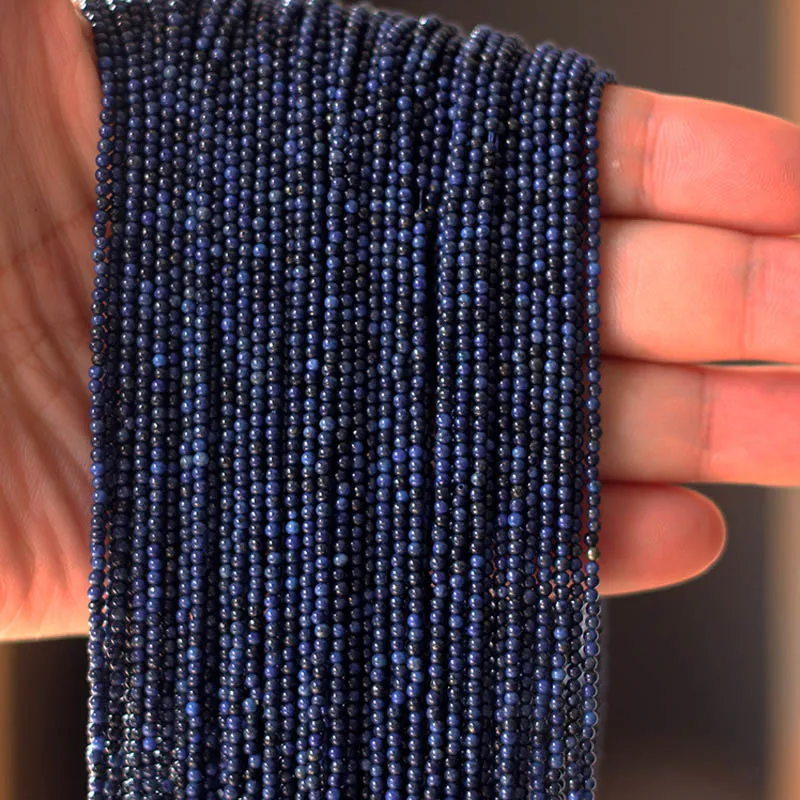 Бусины из натурального камня 2 мм 1 нить|beads for diy|beads 2mmlapis lazuli beads |