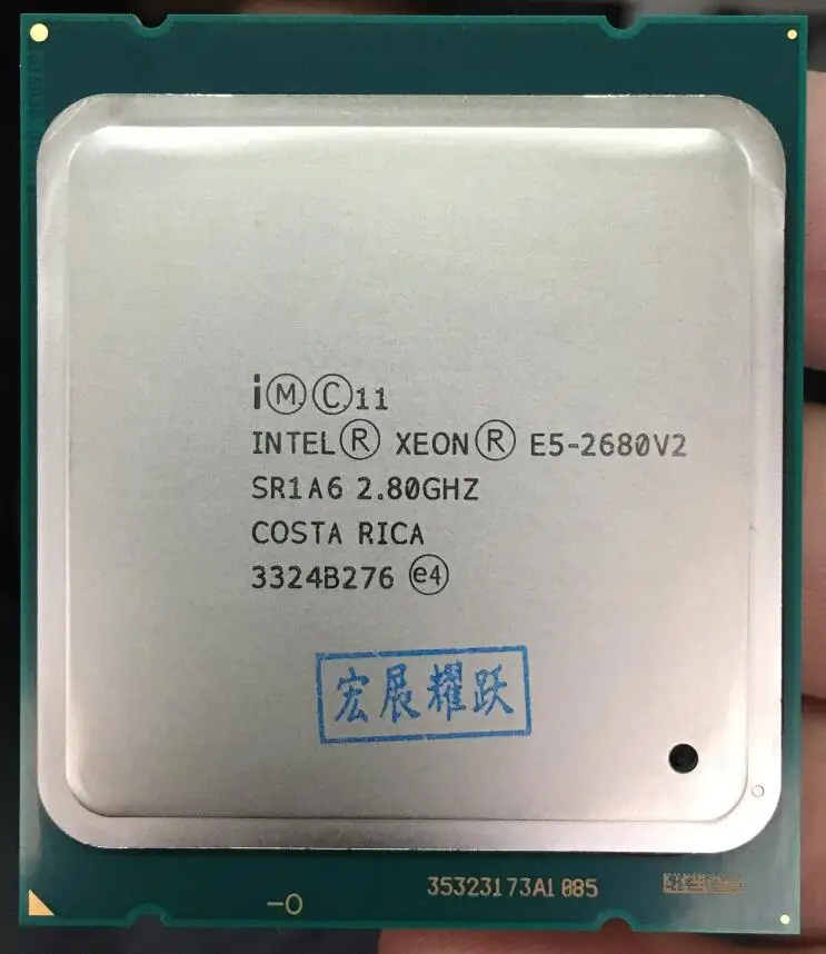 Процессор Intel Xeon E5 2680 V2 Процессор 2,8 LGA 2011 SR1A6 десять ядер серверный процессор e5-2680 V2 E5-2680V2