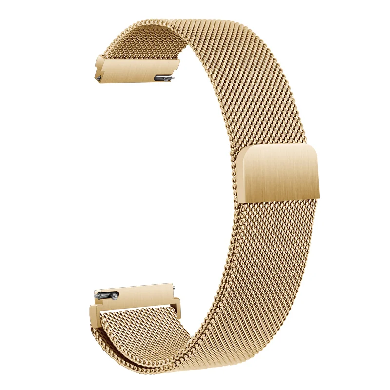 Золотой STJ 22 мм 20 мм ремешок для samsung gear Sport S2 S3 Frontier Classic Huami Amazfit Bip Pace Galaxy Watch Active 42 мм 46 мм ремешок - Цвет ремешка: Золотой