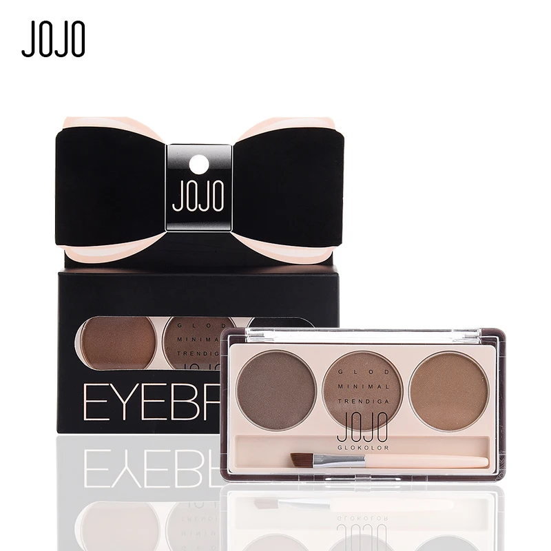 JOJO 3 цвета бровей порошок Палитра косметический бренд Enhancer Pro Водонепроницаемый