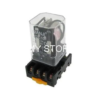 JQX-10F-2Z 12VDC/24VDC/110VAC/220VAC катушка электромагнитное реле DPDT 8 Pin w гнездо