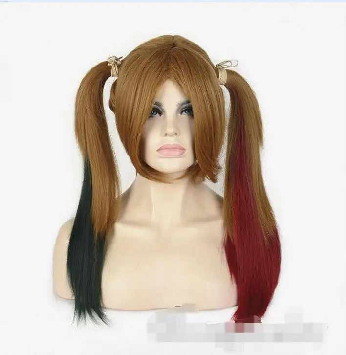 Красивый многоколорный длинный прямой парик для косплея с бесплатной доставкой на Хэллоуин.