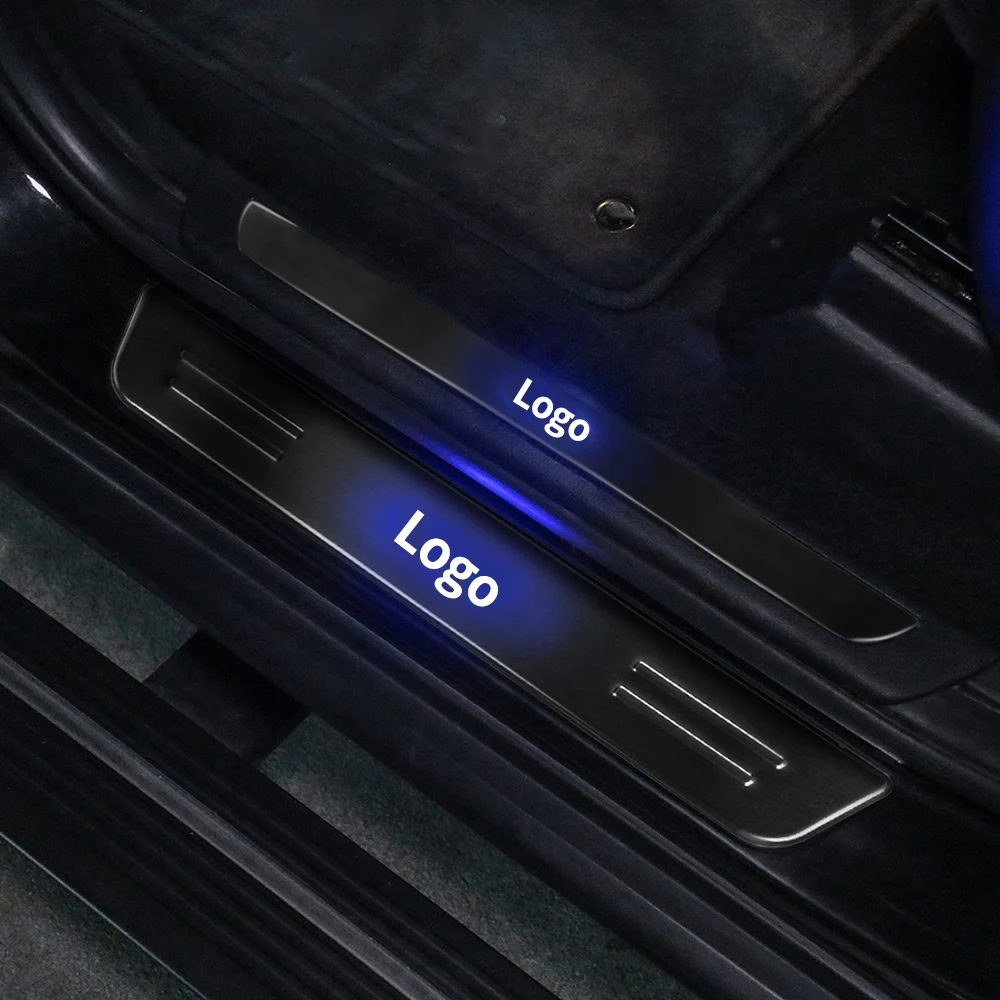 JHO стальной светодиодный светильник накладка на порог для Jeep Grand Cherokee 2011- 12 13 14 15 16 17 защита от царапин аксессуары