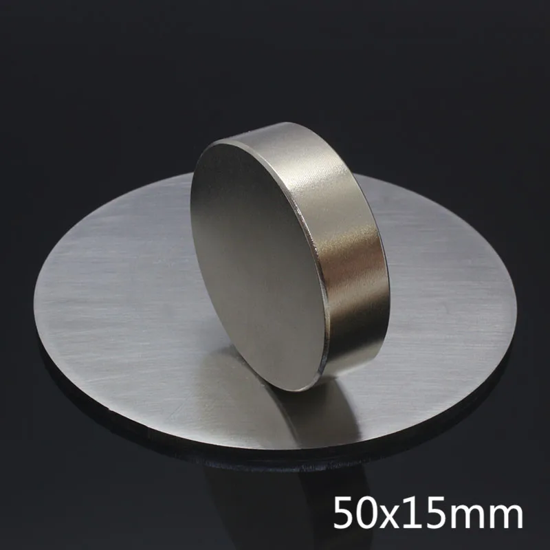1 шт. неодимовый магнит 50x15 мм сильный Круглый редкоземельный 50*15 Галлий металл