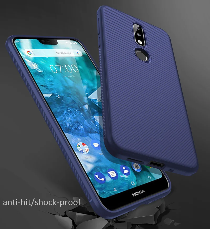 GKK twilled twill чехол для Nokia 7 1 матовый мягкий из ТПУ силиконовый чехол|Чехлы-накладки|