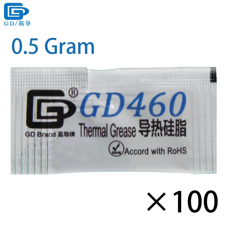 Термопроводящая паста GD Brand силиконовая GD460 состав радиатора 100 шт. вес нетто 0 5 г