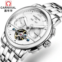 switzerland carnival mens watches luxury brand mechanical wristwatche watch male waterproof reloj hom luminous watch sapphire 3