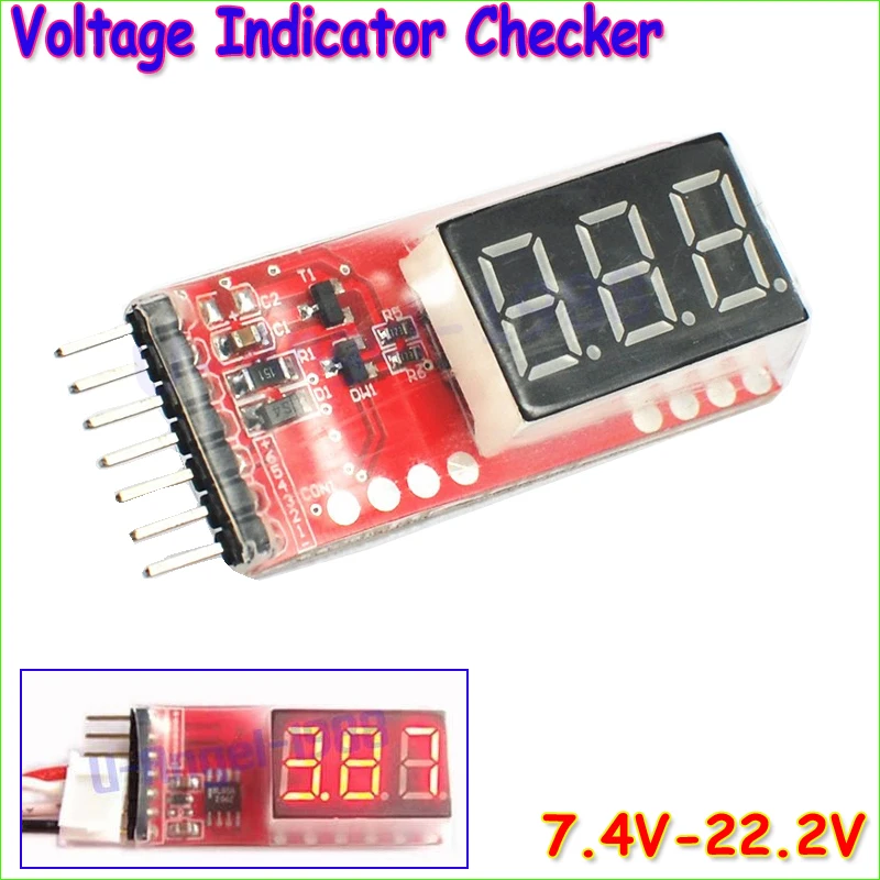 1 шт 2 S 6 Li Po индикатор напряжения батареи тестер|battery voltage indicator|li-po batterybattery tester |