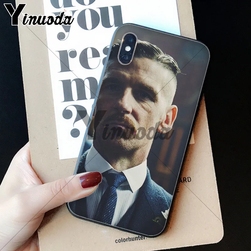 Yinuoda Peaky blinds TPU Мягкий силиконовый черный чехол для телефона для Apple iPhone 8 7 6 6S Plus X XS MAX 5 5S SE XR Чехол для мобильного телефона