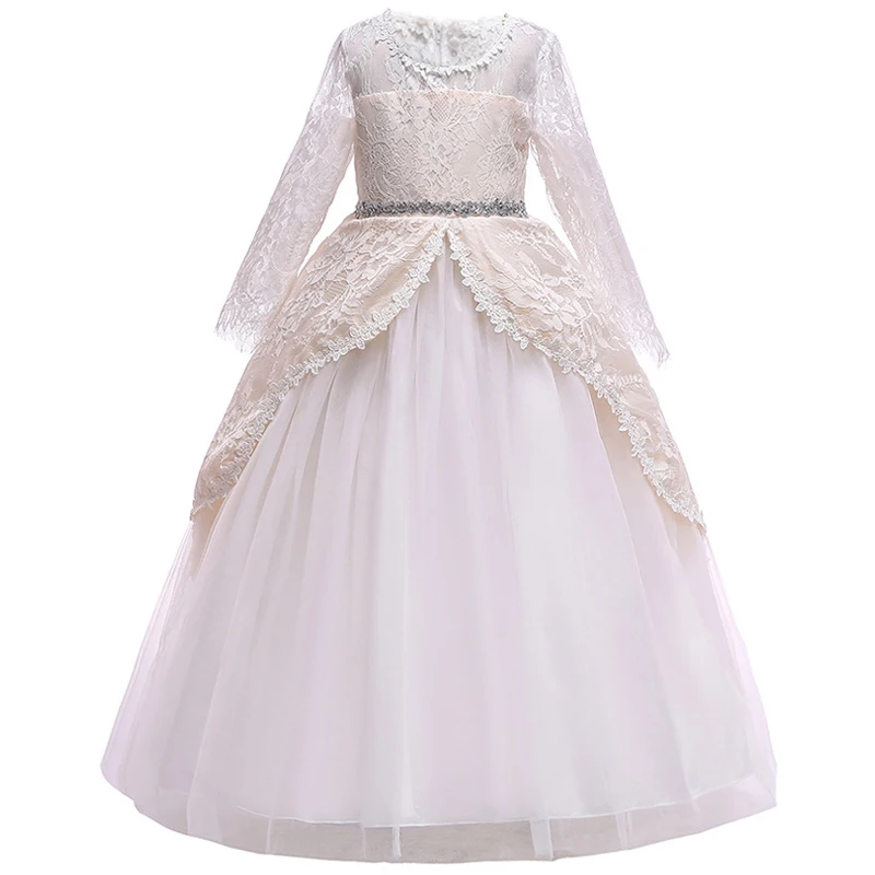 2018 Winter Long Sleeve Christmas Dress Wedding For Girls Kids Clothing Party Bridesmaid Princess Prom Costume | Детская одежда и