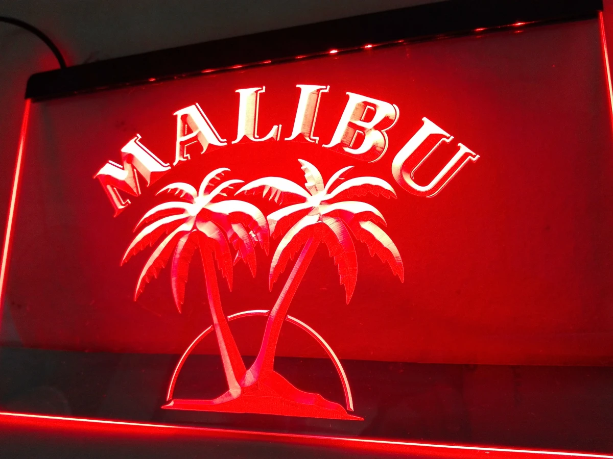 LE191- Malibu ром Бар Паб Новый светодиодный неоновый светильник знак | Дом и сад