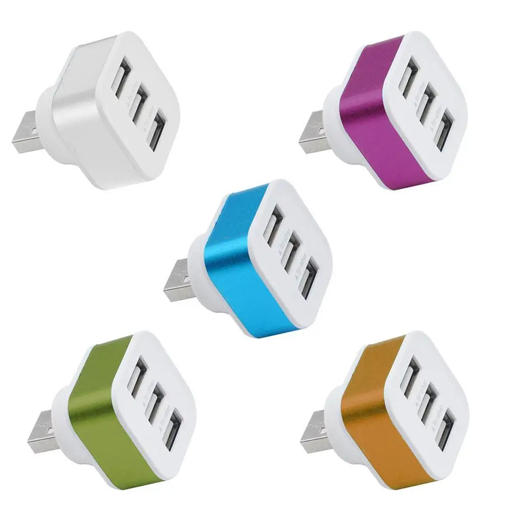 Портативный 3 порта USB2.0 концентратор адаптер общий сплиттер случайные адаптеры и