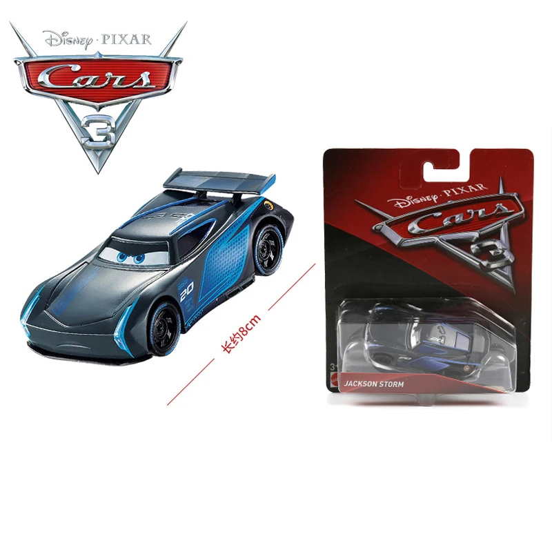Модели автомобилей из металлического сплава в масштабе 1:55 Disney Pixar Cars 3 Black Storm Jackson