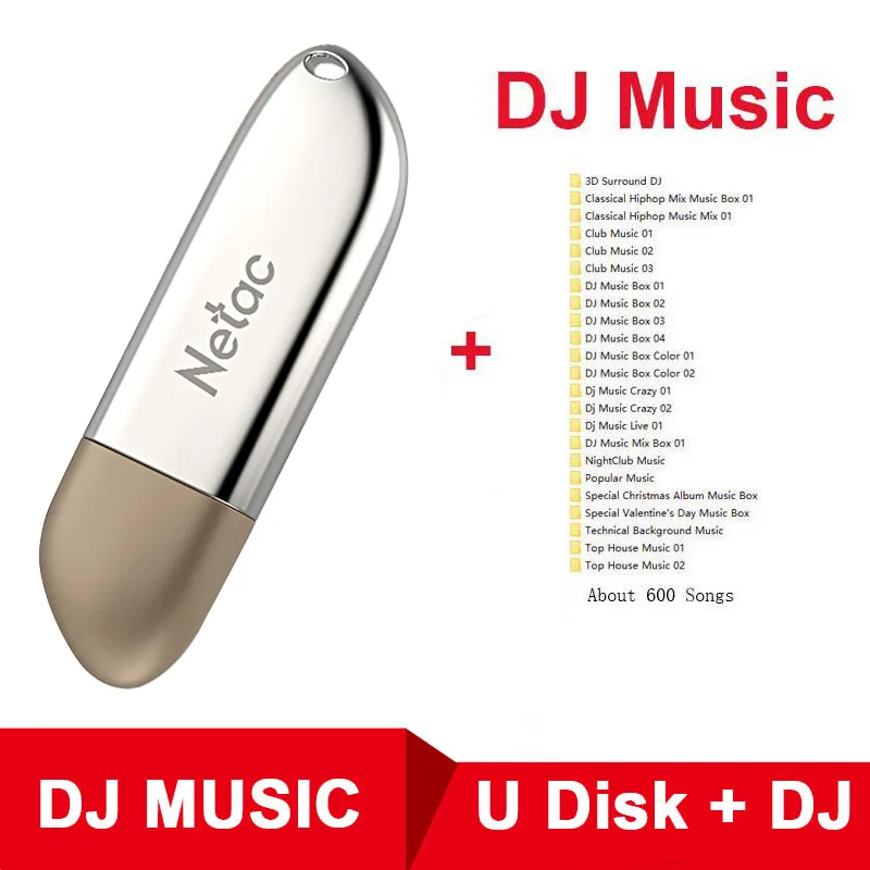 U352 Plus DJ Netac флеш-накопитель USB 3,0, 16 ГБ, 32 ГБ, 64 ГБ, 128 ГБ, металлическая мини-карта памяти, USB, новая флешка, флешдиск,, диск на ключ - Цвет: U352 Plus DJ
