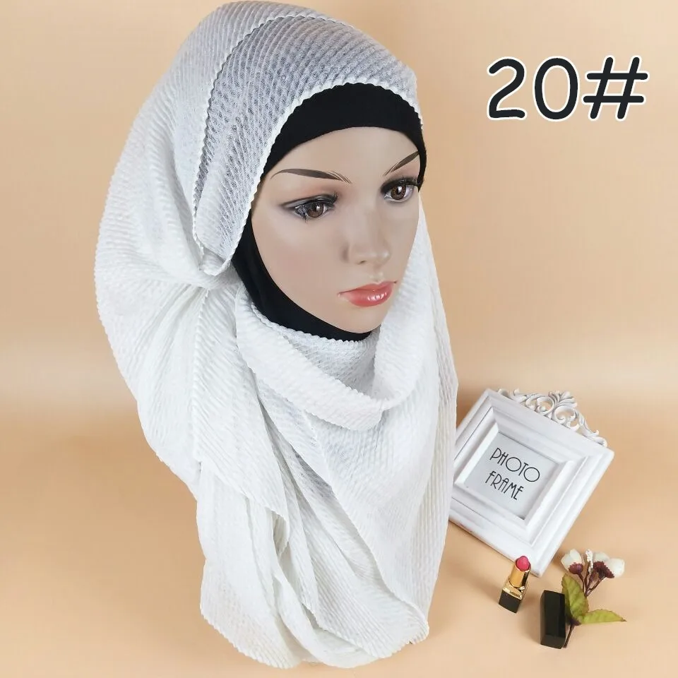 180*70 см мягкие носки из тонкого хлопка Hijab шарф Мусульманский платок исламский аксессуары Платки femme