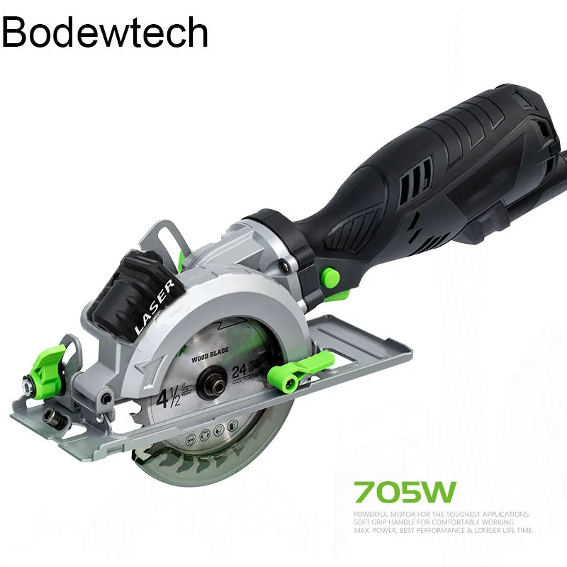 Электрическая мини циркулярная пила BDWTECH BTC02 705 Вт с лазером для резки дерева