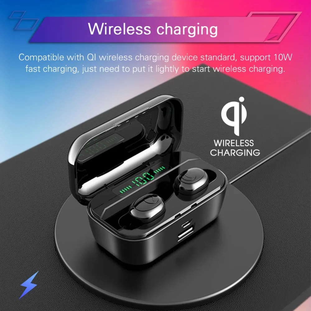 Беспроводные стерео наушники, Bluetooth наушники, 5,0 дюйма, наушники-вкладыши, HIFI звук, 3500 мАч, зарядное устройство, зарядная коробка для IOS Android