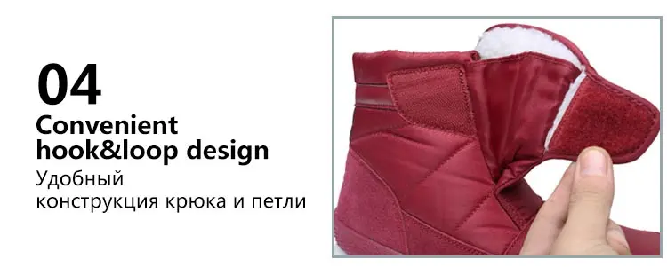 Теплые плюшевые зимние сапоги г. Новые зимние сапоги на липучке женская обувь нескользящие ботильоны водонепроницаемая обувь на плоской подошве женская обувь размера плюс