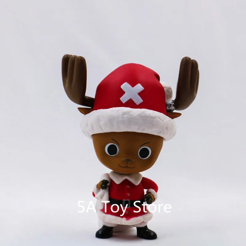 Аниме One Piece Cute Tony Chopper Рождественские сани ПВХ фигурка Коллекционная модель