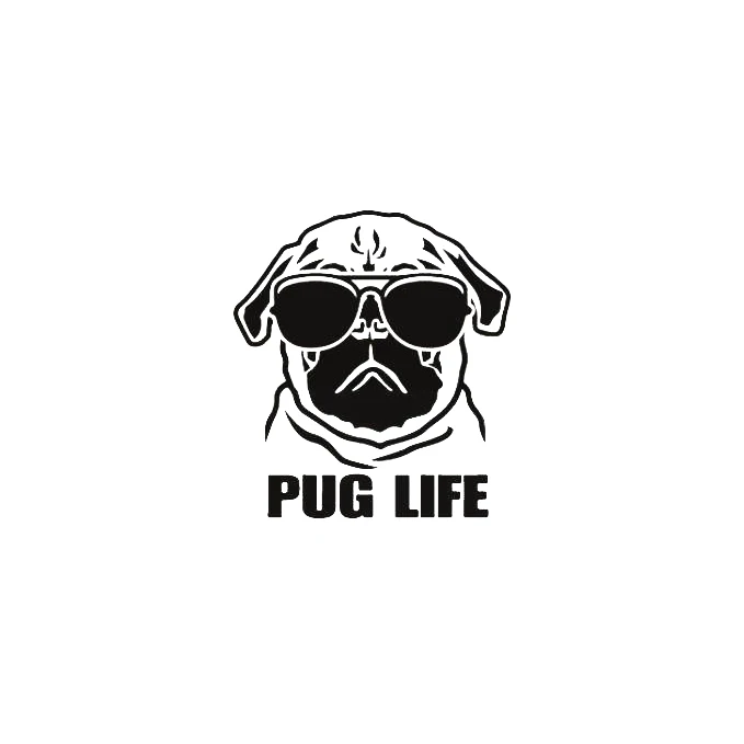 Pug Life текстовая надпись мопса стикер для собаки s Art Bumper водостойкая наклейка на