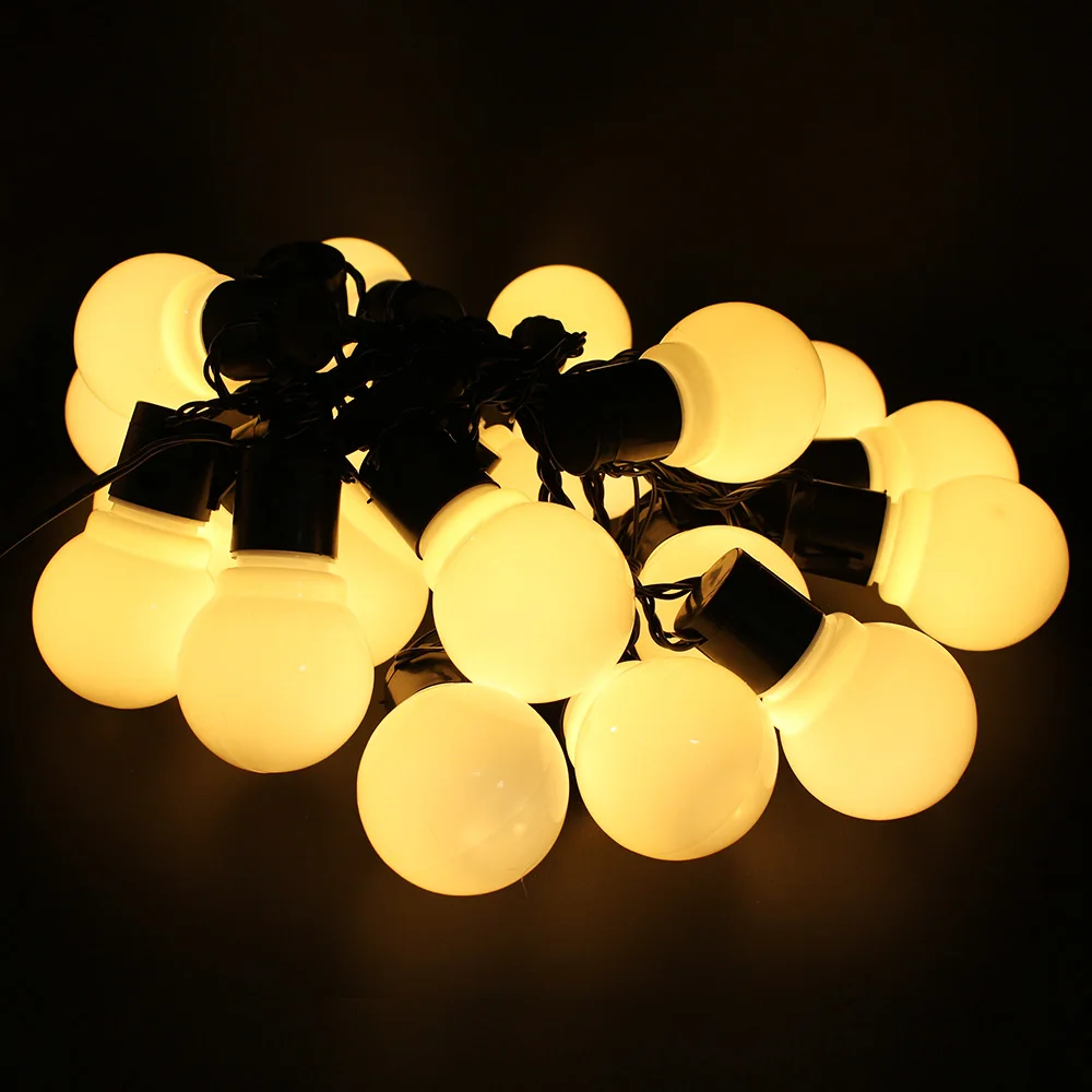 2.5M 5M 10M LED 5CM Big Ball Fairy String lights holiday Light Christmas Party Wedding Outdoor Garland Starry Lights | Лампы и