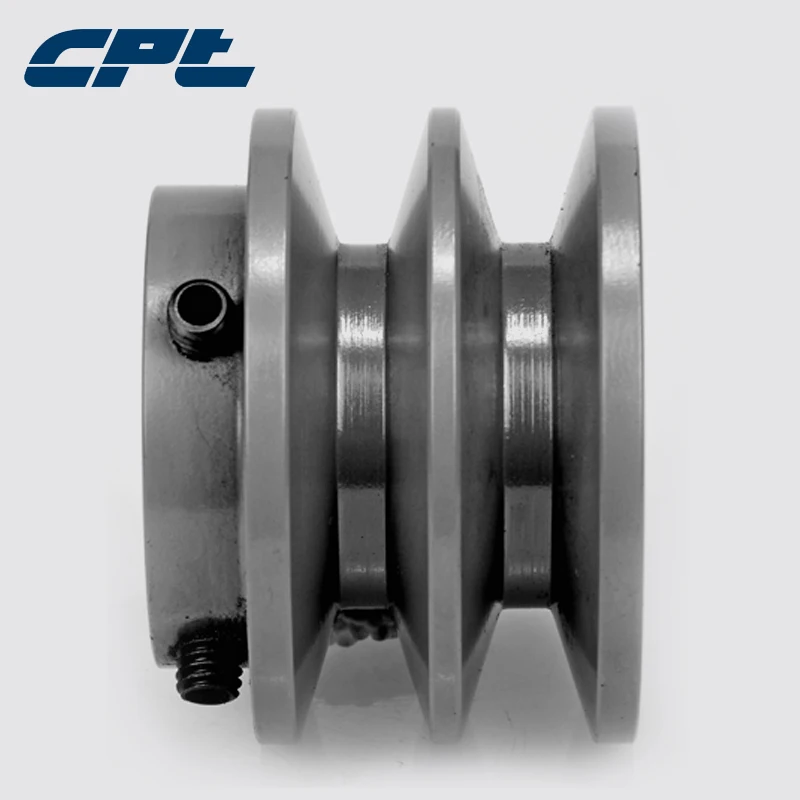 CPT 2BK28 v ременной шкив, чугунный, B ленточный раздел, 2 канавки, 2,9" OD, отверстие 1/2", 5/", 3/4", 7/", 1", 1-1/", 1-3/8"