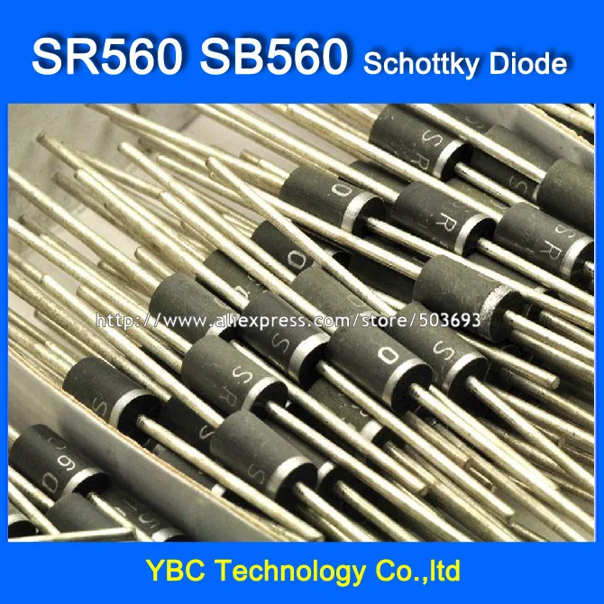 250 шт./лот SR560 SB560 5A/60V диодный выпрямитель Schottky | Электронные компоненты и