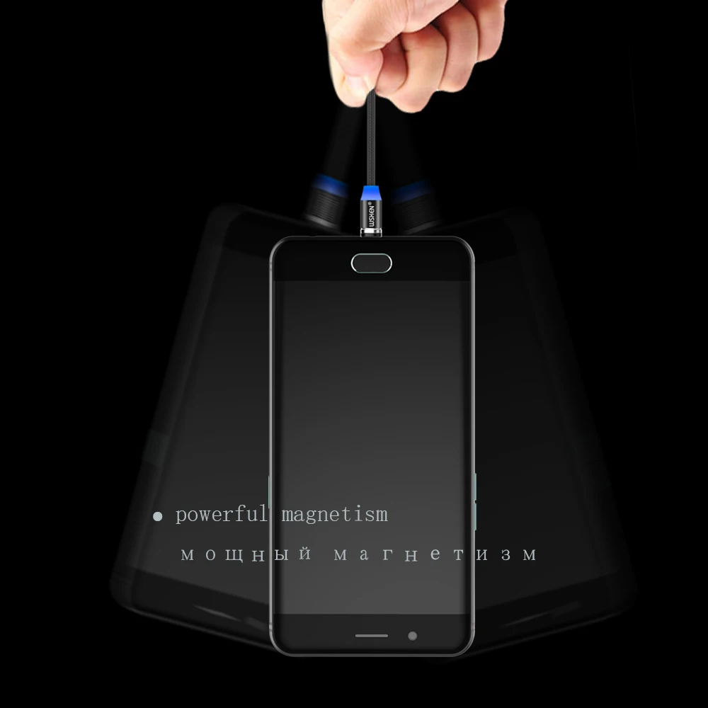Micro USB/Тип C/IOS вилки Магнитный кабель Зарядное устройство для samsung Galaxy S9 S8 S7 Xiaomi