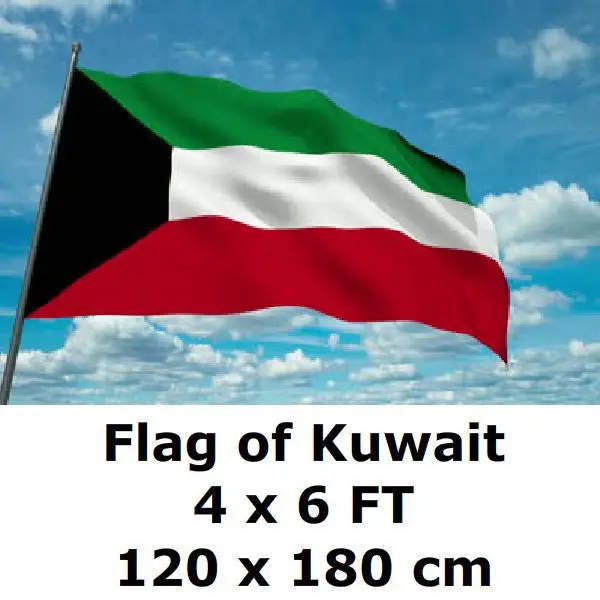 Кувейт флаг 120x180 cm 100D полиэстер большие Кувейта флаги и баннеры Национальный флаг Страна Баннер