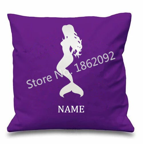 Персонализированный Чехол для подушки с изображением русалки